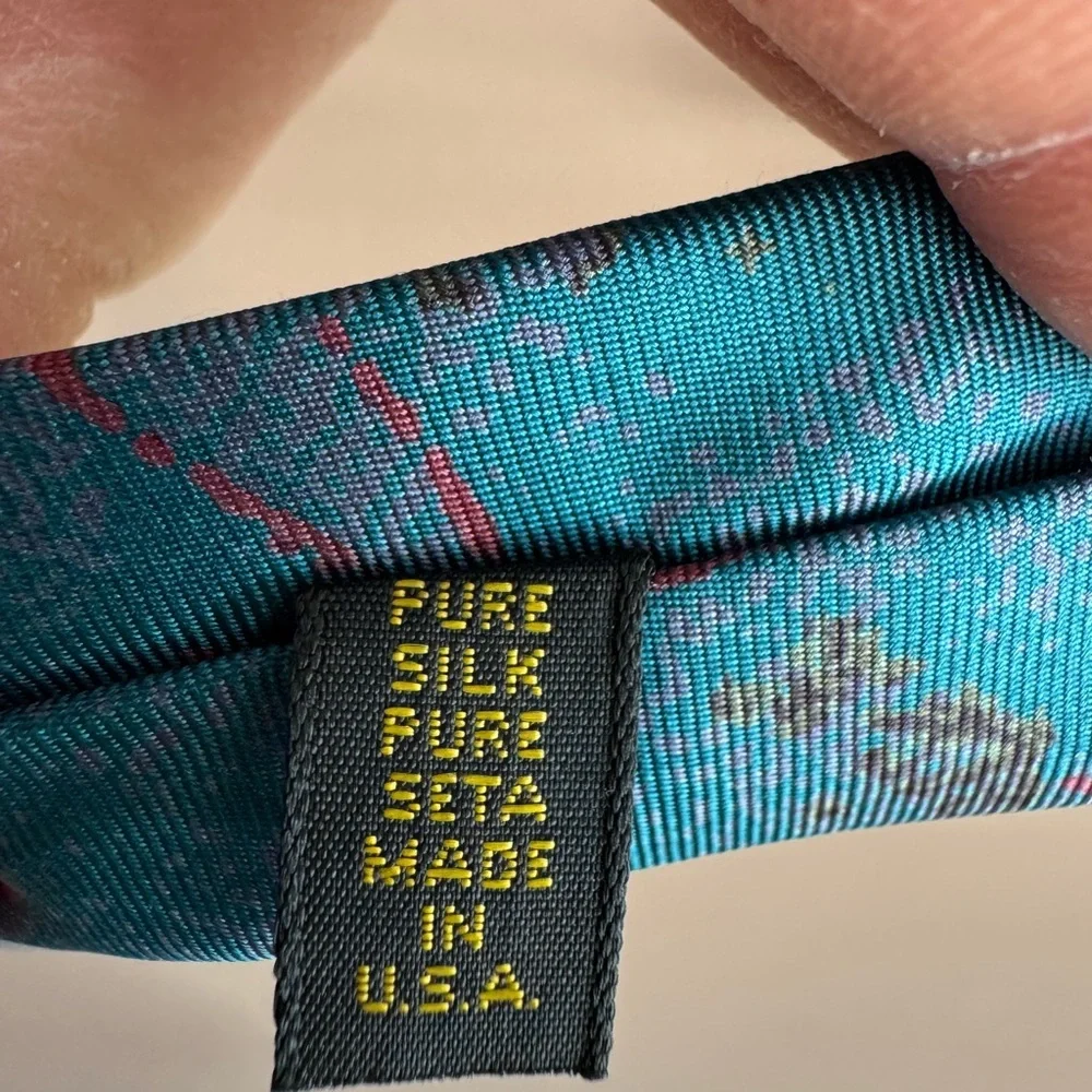 Fendi Teal and Black Men's Tie